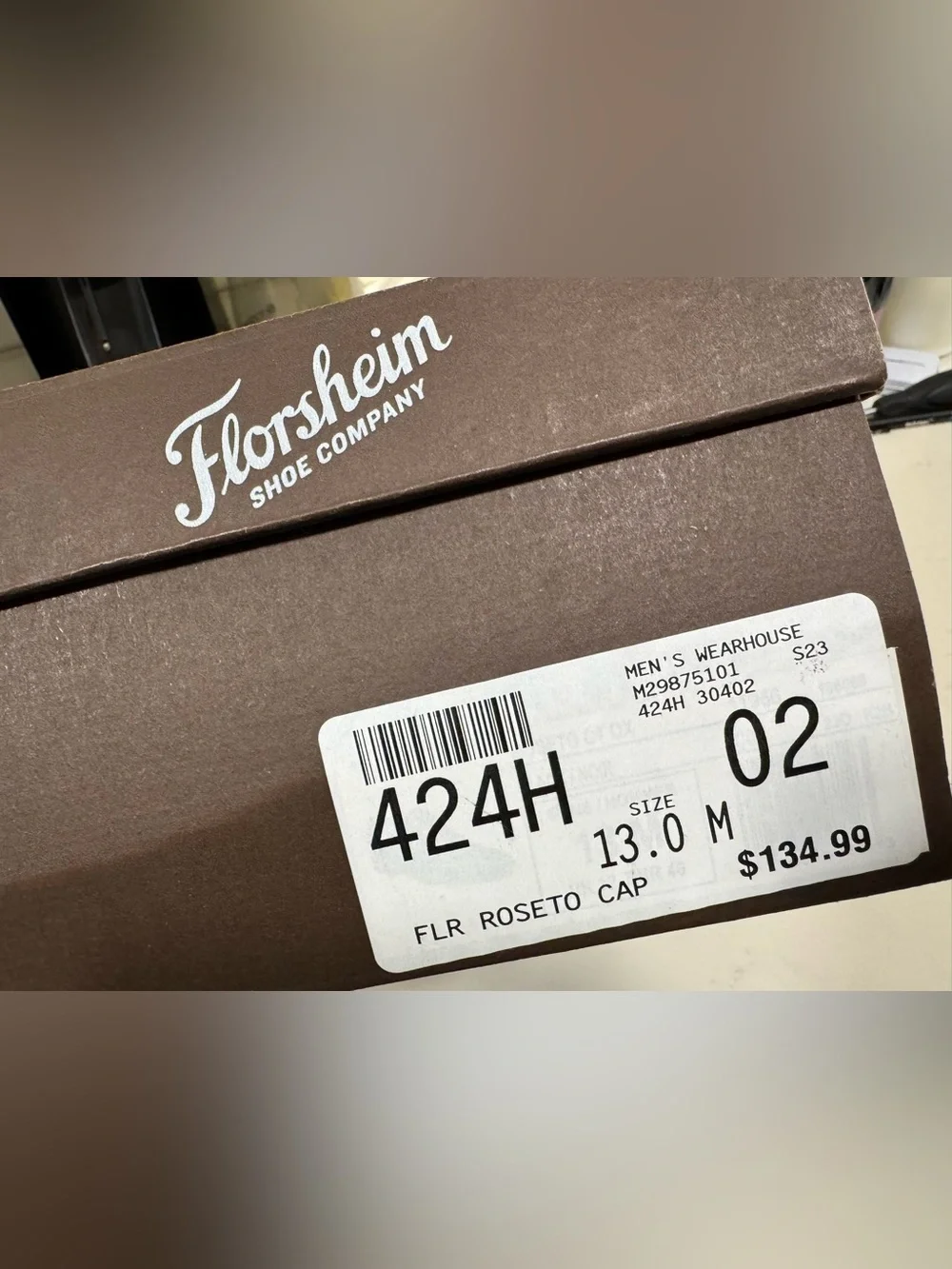 Florsheim Black Leather Cap-Toe Derby Dress Shoes